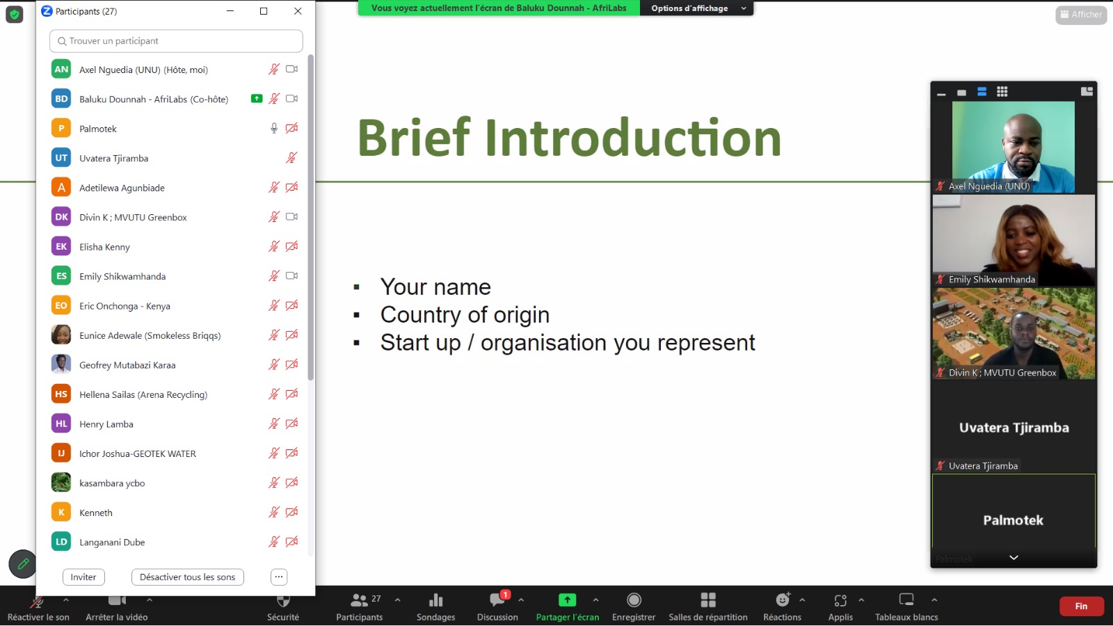 Successful Applicants to the Greenovations Africa – 2023 Programme